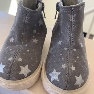 NEW See Kai Run Grey Suede Star Zip Baby Boots